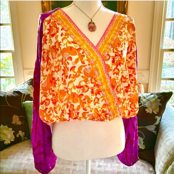 🌺🎉HP🎉🌺 NWOT Free People Cruisin Together Print Top - Picture 3 of 12